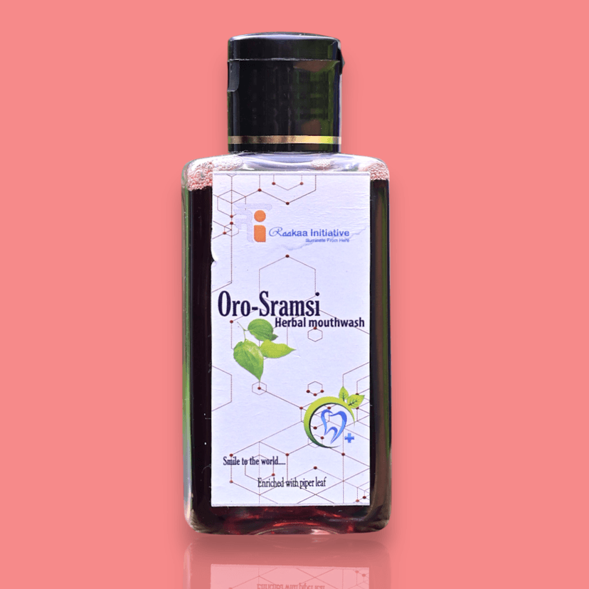 Oro-Sramsi Herbal Mouthwash with piper Leaf - Image 1